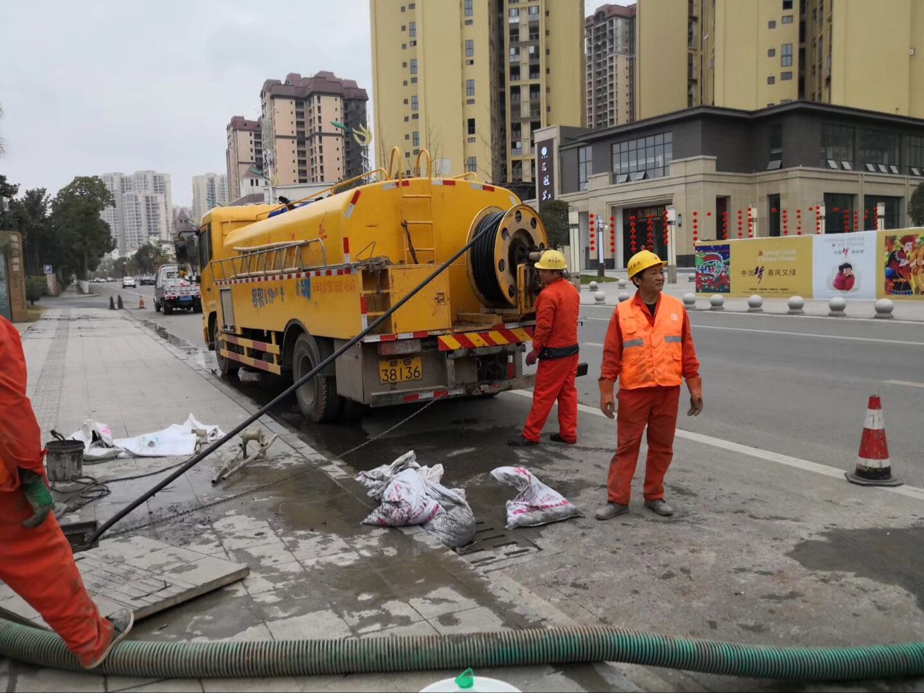 杨浦排污管道清淤-管道清洗